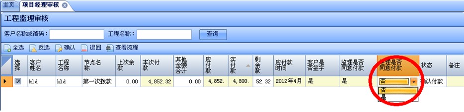 项目经理审核